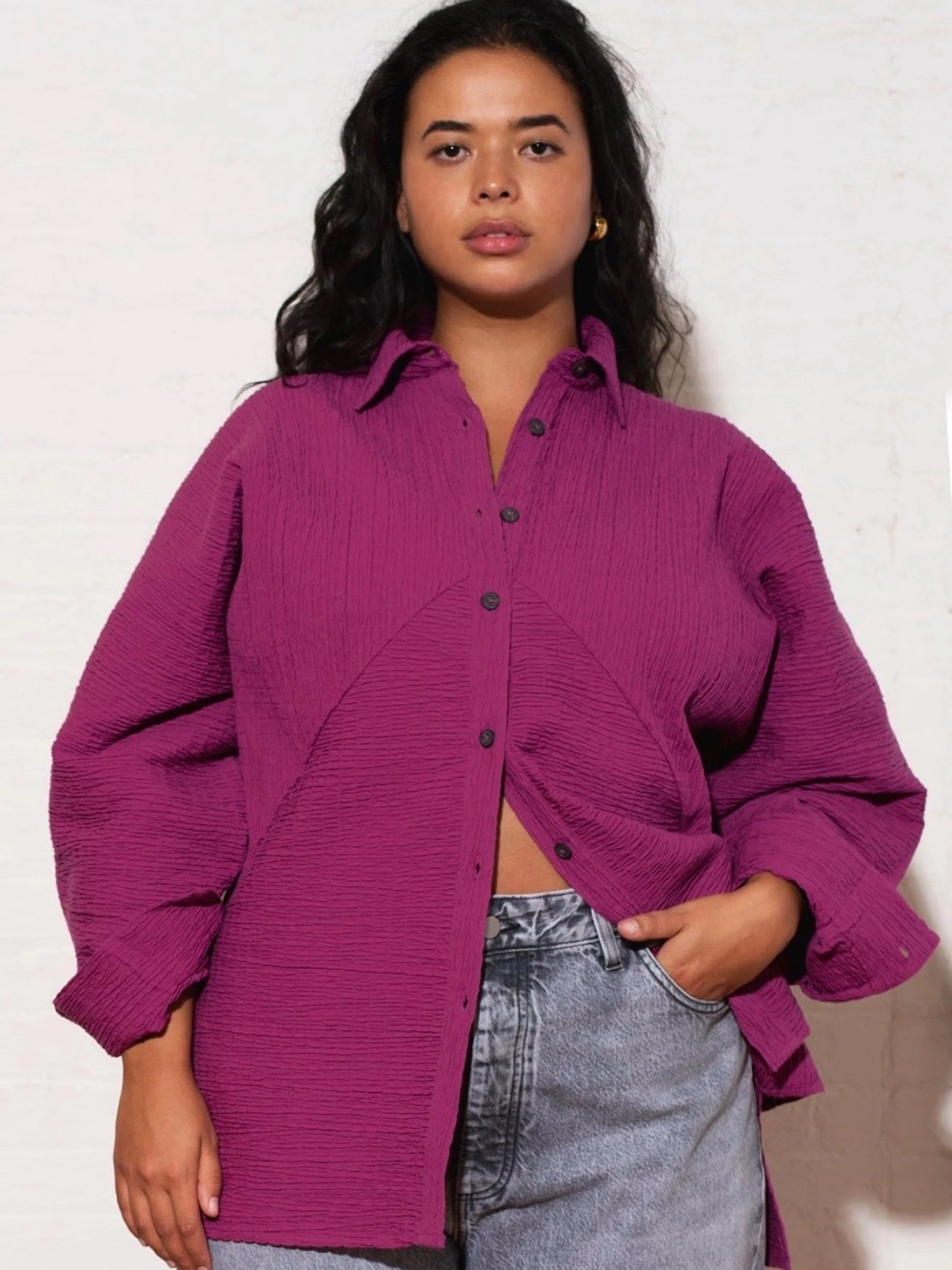 Mara Hoffman Melina Lena Full  Circle Button Down Shirt